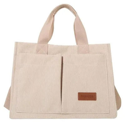 Produktbild von KOEMCY Shopper Tasche Damen Cord Einkaufstasche Shopping Bag Umhängetasche Schul