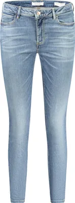 Produktbild von Nachhaltige Damen Skinny Jeans Blau - High Waist Denim mit Logo
