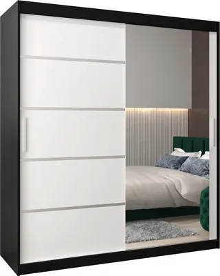 Produktbild von Kleiderschrank, Schiebetürenschrank Schlafzimmer, Schrank mit Spiegel VERONA 2 180 cm