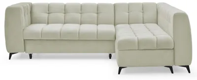 Image de MENZZO Canapé d'angle convertible Chessy Velours Beige