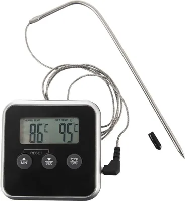 Image de Thermomètre électronique de cuisine avec sonde à piquer pour viandes et rôtis