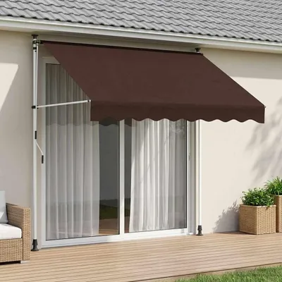 Obrázek produktu pro Maison Exclusive – Ručně navíjená markýza, hnědá, 350 cm