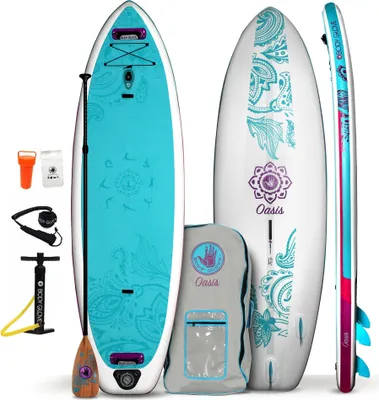 Image de Planche de SUP Body Glove Oasis 10'0" gonflable pour stand up paddle, fitness et yoga, pour femmes