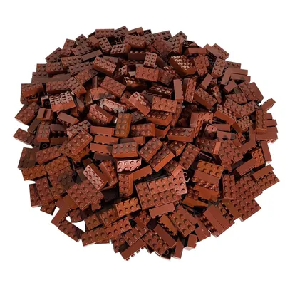 Immagine prodotto di Mattoncini LEGO® 2x4 rosso-marrone - 3001 NUOVO! Quantità 100x