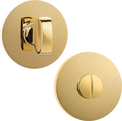 Produktbild von Runde WC-Rosette für Innengriff, Gold, Kuchinox