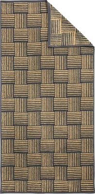 Produktbild von Handtuch - 50 x 100 cm - Goldgelb - Grau - Baumwolle