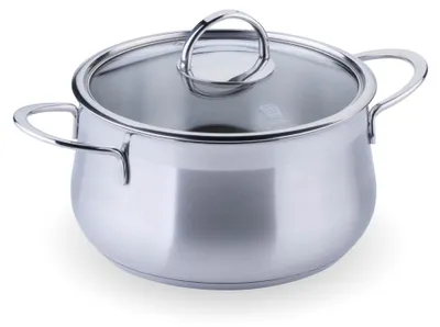 Produktbild von Chefkoch trifft Fackelmann Kochtopf mit Glasdeckel Leipzig Ø 20 cm, Edelstahl, 3500 ml, für alle Herdarten inkl. Induktion, Backofengeeignet