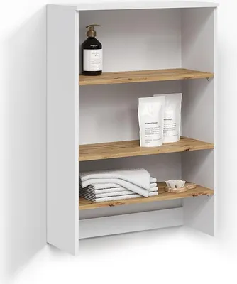 Immagine prodotto di mobile bagno Livinity Paolina Bianco/Artisan 68 x 100.4 cm con ripiani aperti, Model 58817