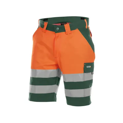 Immagine prodotto di DASSY® Venna pantaloncini ad alta visibilità BOTTLE GREEN/NEONORANGE taglia 50 lunghezza: STANDARD