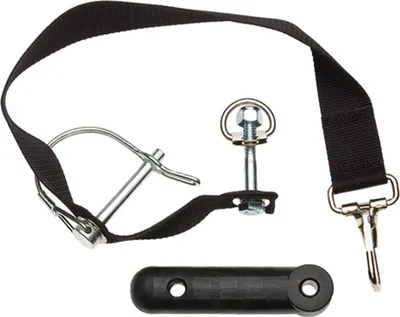 Image de Burley 950037 Goupille de sécurité avec bande pour attelage rond, noir (1 pièce)