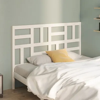 Produktbild von vidaXL Bett Kopfteil Weiß 146x4x104 cm Massivholz Kiefer - Bettkopfteil - Bettkopfteile - Kopfteil - Holzkopfteil