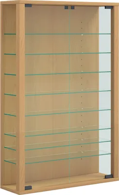 Zdjęcie produktu dla Wiszące szklane pokrowce | Szkło z bezpiecznym szkłem ESG | Wymiary: H. 91 x W. 59 x D. 18 cm | Wiszące pudełko szklane | Nowoczesne i oszczędne miejsce | Szklana szafka ekspozycyjna - Vitrosa Mini