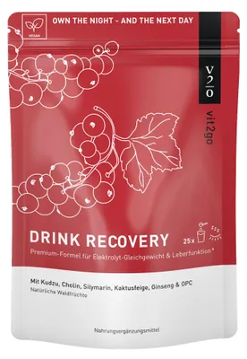 Produktbild von Drink Recovery Nahrungsergänzungsmittel Pulver mit Elektrolyten, Vitaminen, Mineralstoffen, Aminosäuren und Pflanzenextrakten 250 g
