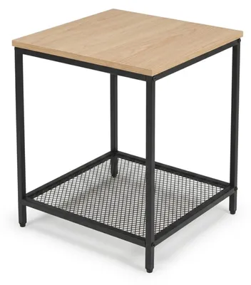 Obrázok produktu pre Štvorcový príkonový stolík s odkladacím priestorom z mriežky, 45 × 45 × 55 cm
