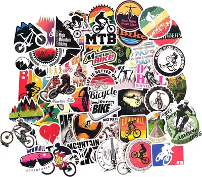 Productafbeelding van Stickers mountainbike - 50 stuks