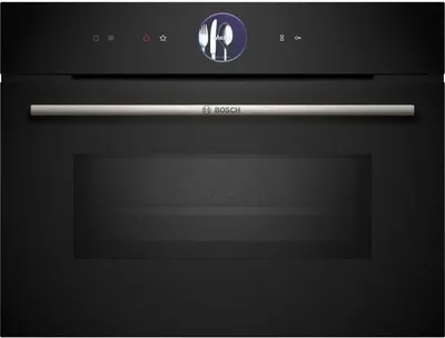 Image de Four Combiné Micro-Ondes Encastrable BOSCH SER8, CMG7761B1, Noir, 45 L, 20 Modes de Cuisson, Inverter