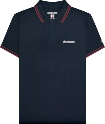 Produktbild von Lambretta - Poloshirt für Herren, Groß und Hoch LB351 (XL) (Dunkel-Marineblau/Burgunderrot)