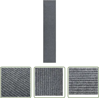 Produktbild von The Living Store Schmutzfangläufer 100x500 cm Grau