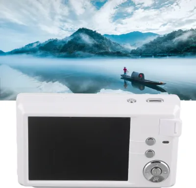 Obrázek produktu pro 3,0" LCD digitální fotoaparát, 4K 48 MP, 16× zoom, stabilizace obrazu, přenosná HD kamera s portem typu C a doplňkovým světlem pro teenagery a začátečníky, bílá