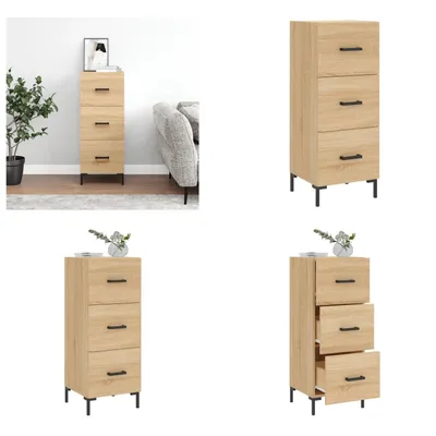 Obrázok produktu pre vidaXL Príborník Sonoma dub 34,5x34x90 cm materiál na báze dreva - Príborník - Príborníky - Skriňa