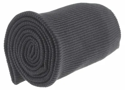 15x80cm Bündchen Strickbündchen Bündchenstoff 6% Elastan Bündchenstoff geripp grau