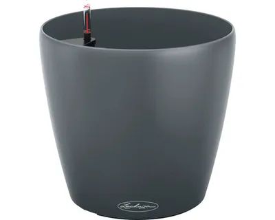 Obrázok produktu pre LECHUZA CLASSICO Color Eco 28, Kvetináč, Voľne stojace, Recyklovaný plast, Šedá, Kolo, Vnútorný