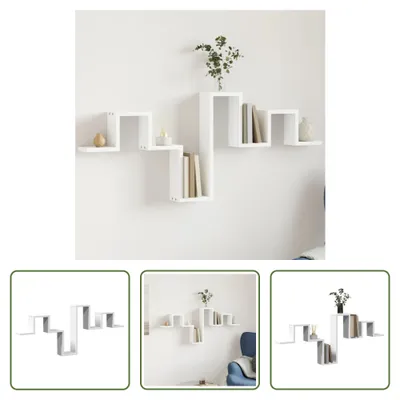 Produktbild von The Living Store Wandregal Weiß 104,5x10x43 cm Holzwerkstoff
