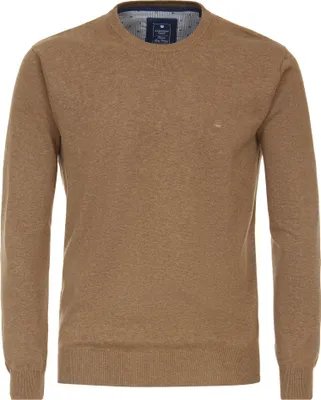 Produktbild von REDMOND Casual Herren Pullover Langarm Rundhals Comfort Camel 3XL