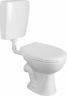 Produktbild von Kombi-WC mit Spülkasten und Spülgarnitur 4,5/6l, Abgang Waagerecht, weiß