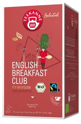 Produktbild von TEEKANNE Luxury Cup English Breakfast Club -Tee 25 Portionen