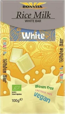 Productafbeelding van BONVITA - Biologische, glutenvrije witte chocoladetafel, 100 g