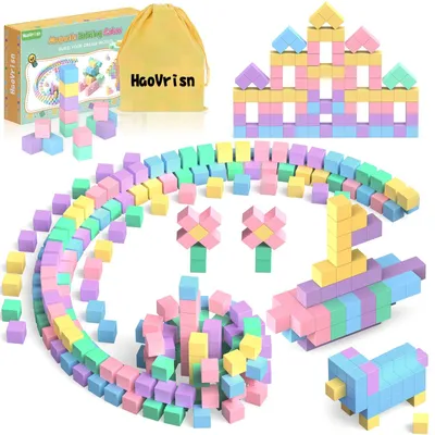 Produktbild von Set aus 100 Magnetischen Bauklötzen für Kinder