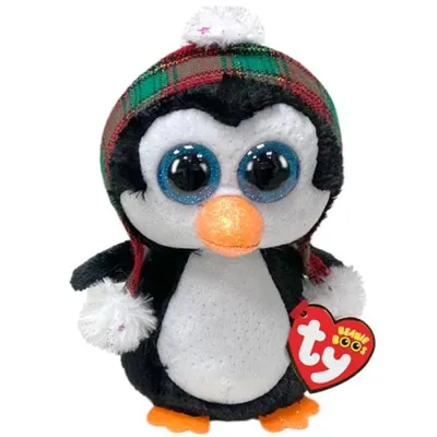 Image de TY INC. Beanie Boos Mascotte Cheer - Pingouin Noël 15 cm 36241