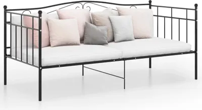 Obrázek produktu pro The Living Store Rozkládací pohovka Černý kovový rám postele 90x200 cm