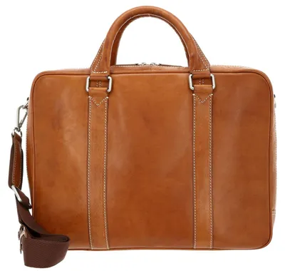 Imagen del producto de LEONHARD HEYDEN Cuero maletín bolsa de ordenador portátil con compartimento para ordenador portátil Bergamo RV-Aktenmappe 2 Fächer 6851 Hellbraun marrón claro