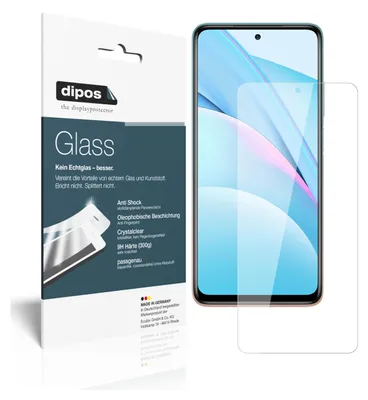 Produktbild von 2x Schutzfolie für Xiaomi Mi 10T Lite - Anti-Shock 9H Folie dipos Glass Kunststoffglas