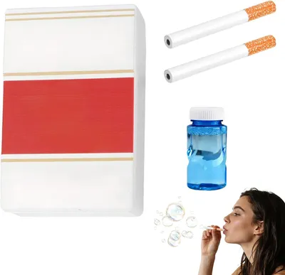 Productafbeelding van Realistische Speelgoed sigarettenset met bellenblaas - Nep sigaretten bellenblaasmachine - Mini bellenblazer