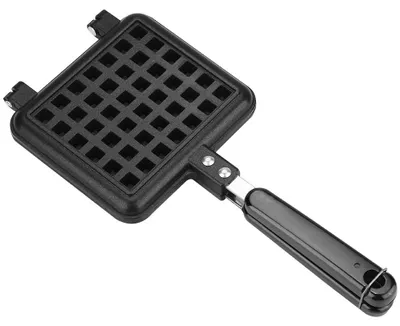 Waffeleisen für Gasherd, Aluminiumguss, Antihaft, 31,5x14 cm