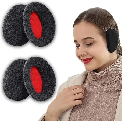 Produktbild von 2 Paar Polar-Fleece Ohrenwärmer - Ohrenschützer für Damen und Herren, Verdickte Warme Ohrenschützer Winter
