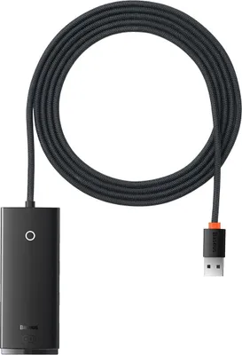 Produktbild von Baseus Lite Series HUB 4-Port (USB-A zu 4xUSB-A 3.0) 2m schwarz (WKQX030201)
