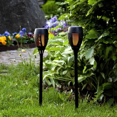 Zdjęcie produktu dla Zestaw 2 lamp ogrodowych Led Solarnych FLAME