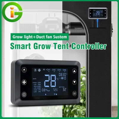 Produktbild von Steuergerät für Growbox – 4-Kanalig, dimmbar – für LED-Wachstumslampen und Lüftungssystem