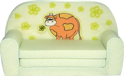 Produktbild von Kindersofa "MINI" zum Aufklappen Grüne Kuh W386 42 FORTISLINE