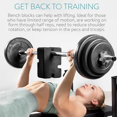 Produktbild von Navaris Bench Block aus EVA - Bankdrücken Fitnesszubehör zuhause - Fitness Board Schaumstoff Block - Brusttrainer Krafttraining Gym Zubehör - Foam