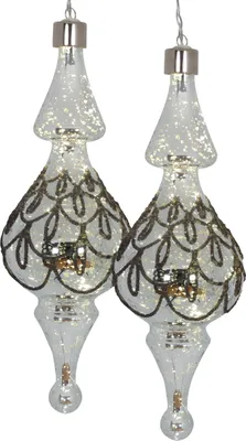Produktbild von Näve Leuchten 2er-Set LED Deko-/Glaskugel H: 22 cm 2er-Set LED Deko-/Glaskugel H: 22 cm 2er-Set LED Deko-/Glaskugel H: 22 cm aus Glas in gold, mit LED Platine – für Innenräume