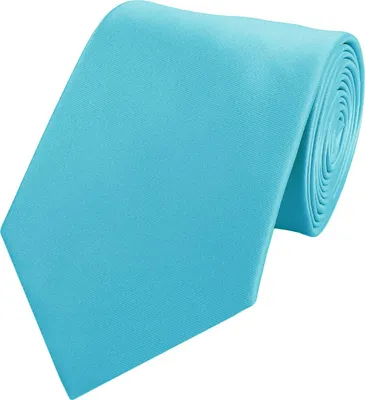 Produktbild von Fabio Farini - 1 Stück einfarbige Herren Schlips - Unicolor Krawatte in 6cm oder 8cm Breite Breit (8cm), Cyan perfekt als Geschenk