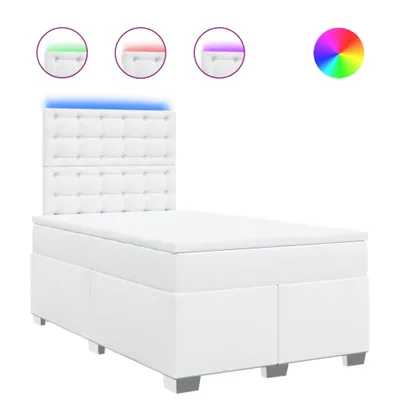 Immagine prodotto di vidaXL Letto a molle con materasso bianco 120x190 cm in Pelle finta