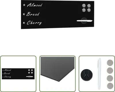 Immagine prodotto di The Living Store Lavagna magnetica da parete in vetro 60 x 20 cm