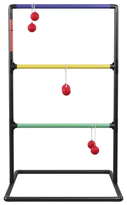 Produktbild von WELLGRO 2x Leitergolf schwarz - Material Kunststoff - Outdoor Wurfspiel inkl. Aufbewahrungstasche - Geschicklichkeitsspiel ca. 69x60x102cm (LxBxH)