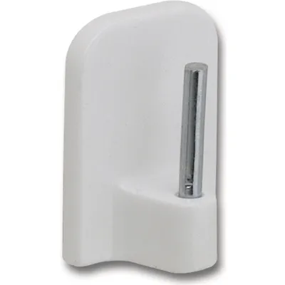 Immagine prodotto di Gancio adesivo per tende, diametro del perno 2 mm, plastica bianca